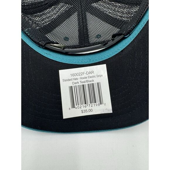 Howler Bros Hat Cap Snapback Trucker Electric Stripe Dark Teal Black NWT NEW - Picture 5 of 9